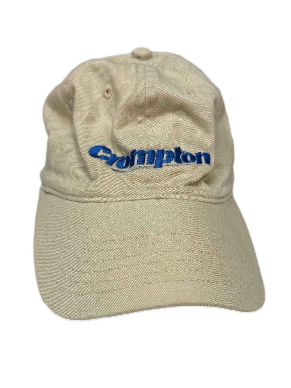 Crompton Baseball Cap Cream Blue Logo